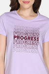 Zivame Knit Cotton Sleep Top - Lilac Breeze — thumbnail 6